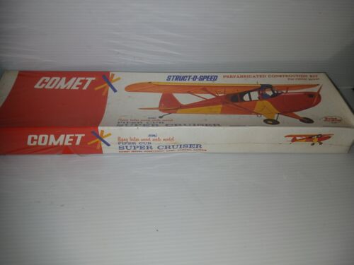 COMET PIPER CUB SUPER CRUISER 13" WINGSPAN #2302 STRUCT-O-SPEED BALSA PLANE KIT - Picture 3 of 4