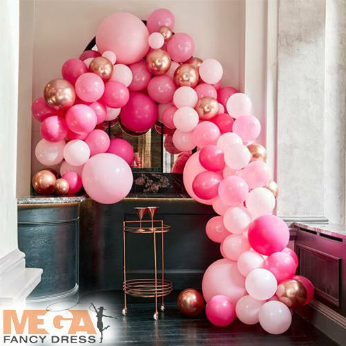 Ginger Ray Luxe Pink & Rose Gold Balloon Arch Kit Party Decorations 200 Balloons - Picture 1 of 1