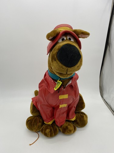 Abrigo de Lluvia Vintage Scooby Doo Peluche 23" Relleno Sentado ROJO Jumbo Grande - Imagen 1 de 10