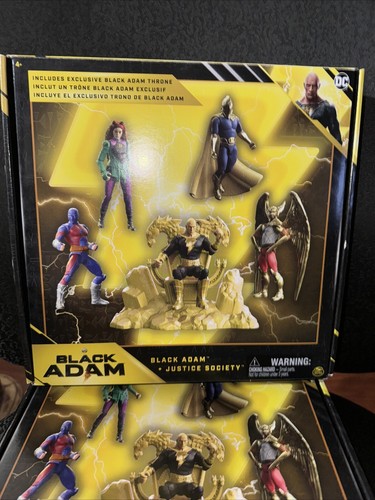 Black Adam Justice Society 1st Edition DC (4" Figure Set of 5 & Throne) In Box - Picture 2 of 10