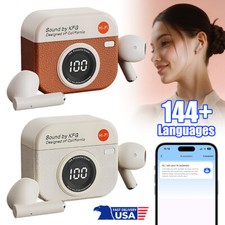 2025 Translator Earbuds 144 Languages Real Time AI Online Translation Earphones