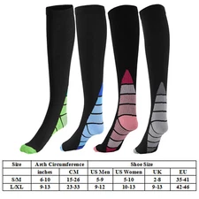 Compression Socks (S-XL) Pain Relief Calf Leg Foot Support Stocking Men & Women