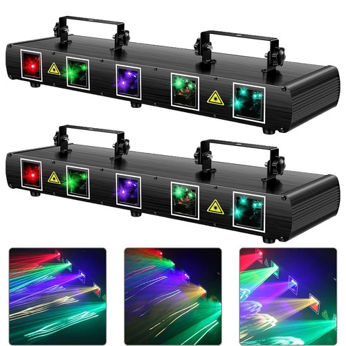 11CH 5 Lens DMX Laser Unit Projector LED Stage Disco Light RGBY Beam DJ Light - Picture 12 of 13