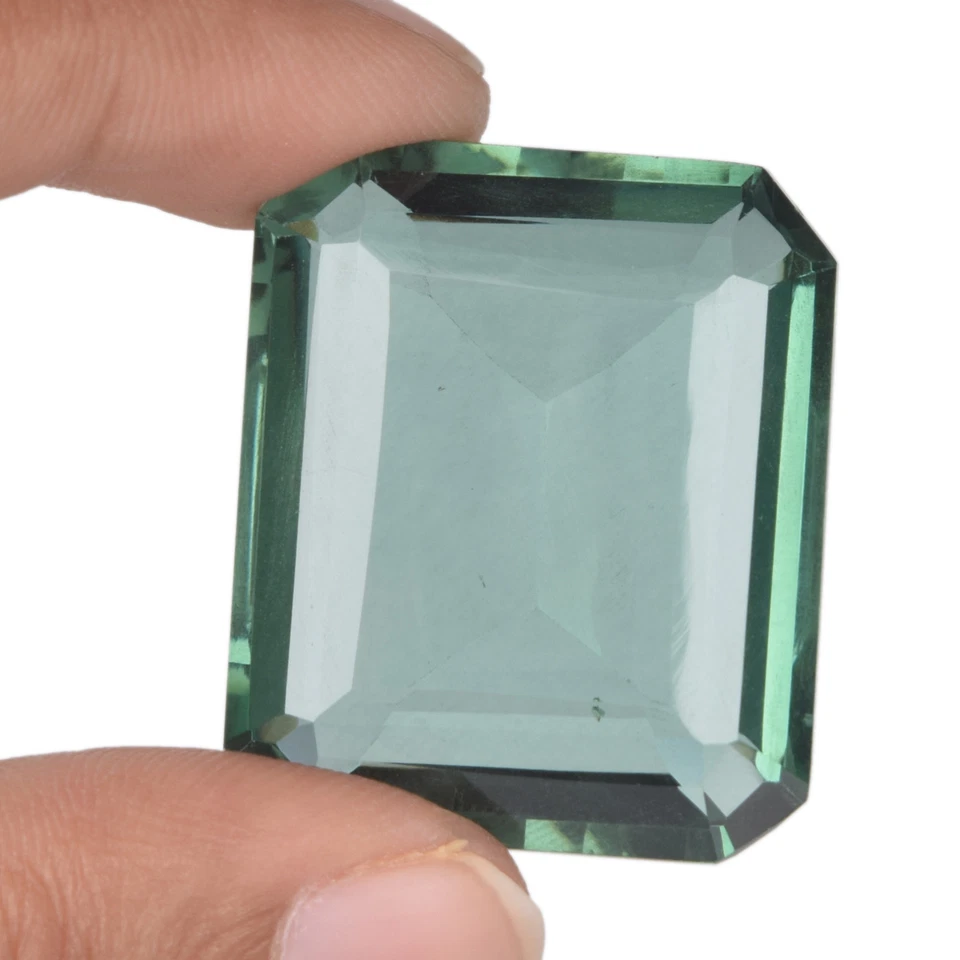 Piedra preciosa suelta corte esmeralda amatista verde única brasileña 59,00 quilates BL-994 Foto 2 de 4