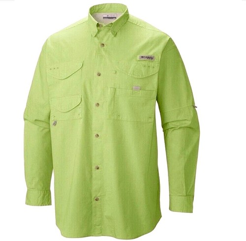 NEW COLUMBIA Men’s PFG Bonehead Long Sleeve Shirt Fishing/Hiking Poplin Cotton - Picture 20 of 39
