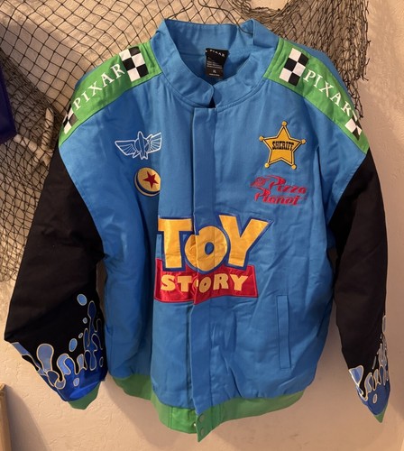 Disney Pixar Toy Story Woody Racing Jacket BoxLunch Exclusive Men’s XL NWT