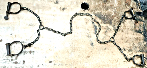 Antique Style Iron Working Leg Cuff & Handcuff With Key Leg & Hand cuffs - Picture 4 of 8