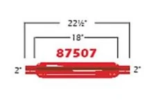 CHERRY BOMB 87507CB RED GLASS PACK MUFFLER STRAIGHT 2" INLET / OUTLET 22.5" LONG
