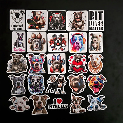 Cute Pitbull Stickers Vinyl Decals for Car Laptop Puppy Dog Pitbull Pit Mom Gift