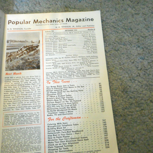 Vintage Popular Mechanics Magazine 1955 September Packard - 第 3/4 張圖片