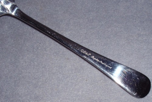 Cooper Bros Glossy Stainless Steel Queen Anne Pattern Cheese Scoop Spoon Server - Picture 3 of 3