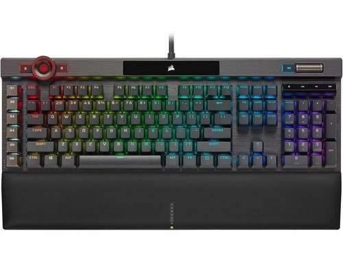 Corsair K100 RGB Mechanical Gaming Keyboard CHERRY MX SPEED RGB Silver Switches - Picture 1 of 9