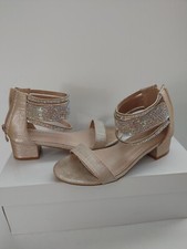 Sandals Dressy Glitter Rhinestone Girls for Bling Wedding Event Size 1