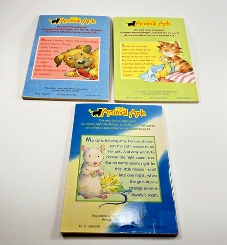 Little Animal Ark Books 1-3 Ben Baglio Puppy Kitten Mouse Paperback Scholastic - Foto 2 di 22