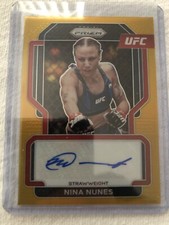 Panini Prizm UFC Nina Nunez Gold Auto 8/10 SSP