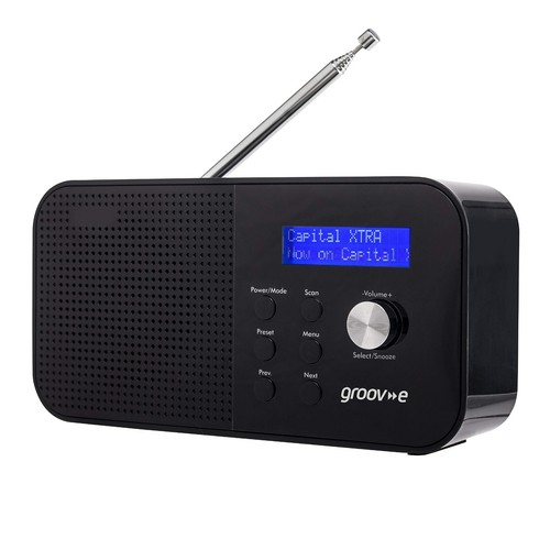 groov-e Venice DAB & FM Digital Radio - Built-In Alarm Clock & Bluetooth Connect - Picture 1 of 4