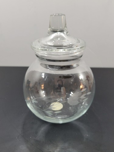 Princess House Heritage Wattebausch Waschtisch Glas & Deckel 6" hoch - Bild 2 von 9