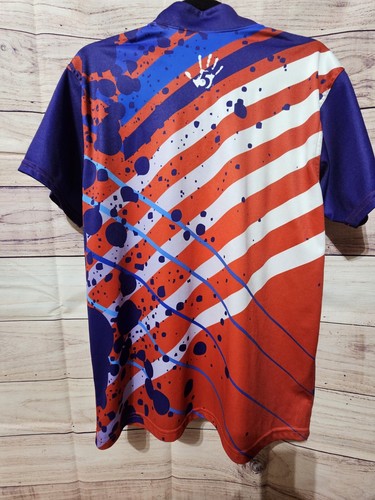 H5G Bowling Shirt Mens Recruit US medium Red White Blue - Picture 5 of 5