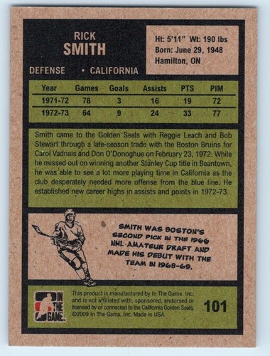 2009-10 ITG 1972 THE YEAR IN HOCKEY - Take Your Pick! - Picture 139 of 267