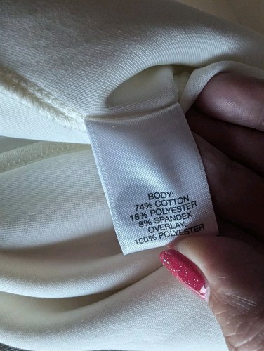 Murano Ivory Slim Fit Full Zip Vest w/ Overlay Accent Collar Womens Size XL NWOT - Picture 9 of 13