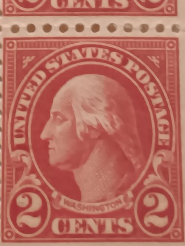 1928 George Washington Carmine, 2 Cent Postage Stamp, #634 Block Of 9 - Picture 2 of 6