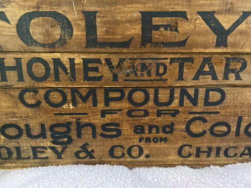 VINTAGE FOLEY’S HONEY AND TAR COMPOUND CHICAGO WOODEN CRATE - Picture 24 of 24