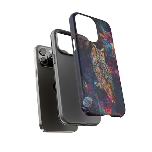 Ethereal Blue Owl Bird Abstract Phone Case for iPhone, Samsung Galaxy, Pixel - 第 28/173 張圖片