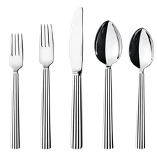 Bernadotte by Georg Jensen Stainless Steel Place Setting 5 Piece - Vtg NOS