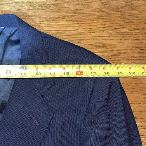 Kuppenheimer Mens 44L Navy Blue Wool Blend Silver Button Blazer Sport Coat - Picture 6 of 8