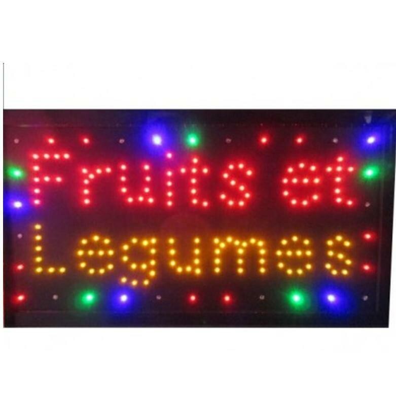 ENSEIGNE LUMINEUSE A LEDS. Fruits et legumes 48X25cm alimentation 220v
