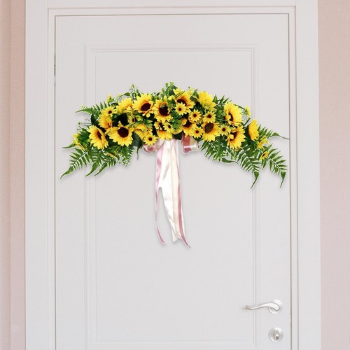 Centrotavola ghirlanda ad arco di girasole artificiale per decorazioni per - Foto 2 di 7