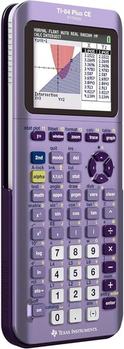 TI-84 Plus CE Python Enhanced Graphing plus Software, Iris/Purple - Picture 3 of 7