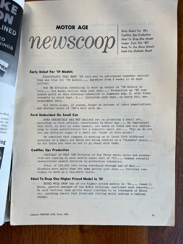 April 1958 Chilton's Motor Age magazine - Picture 8 of 16