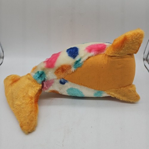 ¿Vintage años 50? Peluche Guppy Carnaval Goldfish 16 pulgadas color naranja manchado - Imagen 7 de 9