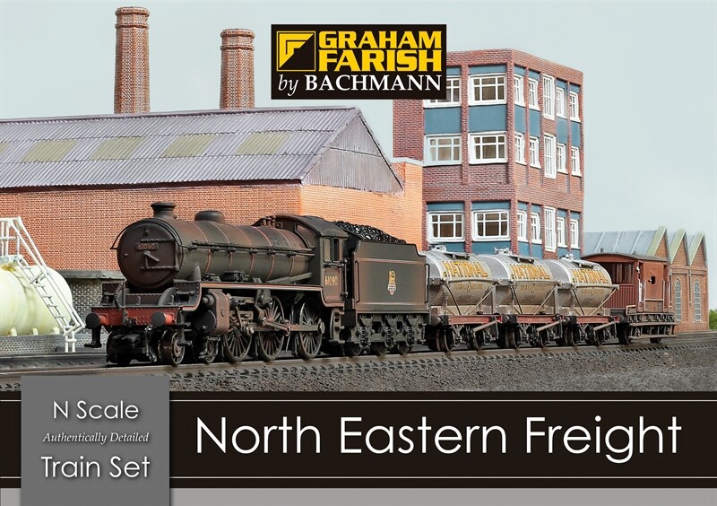 370-090 Graham Farish Bachmamm North Eastern Freight N Gauge Model Train Set NIB 370-090 Graham Farish Bachmamm North Eastern Freight N Gauge Model Train Set NIB