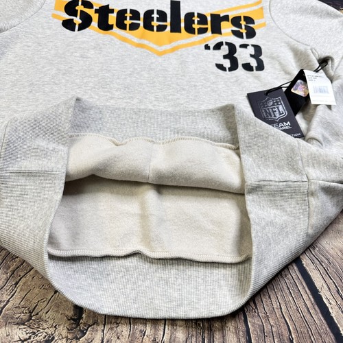 Pittsburgh Steelers Sudadera con Capucha Hombre MEDIANA NFL Fútbol Marfil Nueva con Etiquetas - Imagen 10 de 10