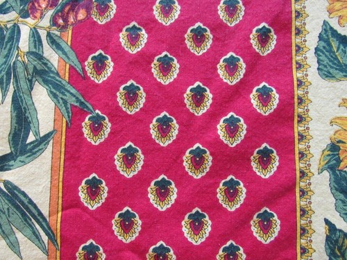 VENT DU SUD TABLECLOTH FRANCE BRIGHT YELLOW SUNFLOWER OLIVES RED GREEN 56X92 - Picture 7 of 10