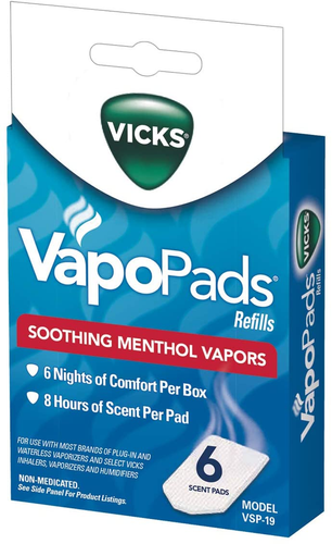 Vapopads Refill Pads, 6 Count, Soothing Menthol Vapor, VSP-19 - Picture 2 of 11