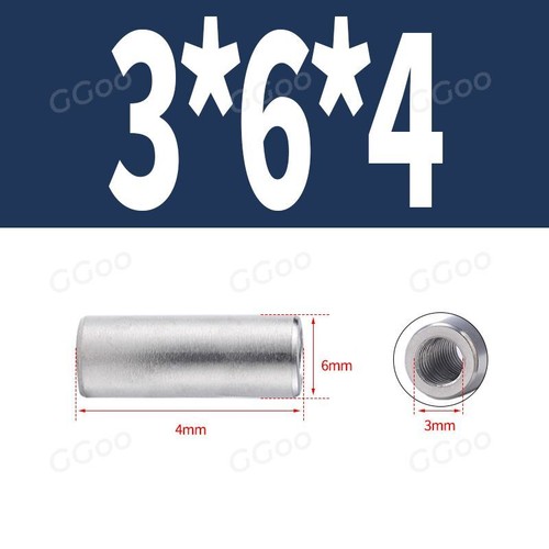 THREADED SLEEVE ROD BAR STUD ROUND CONNECTOR NUT LONG NUTS M3 M4 M5 M6 M8 - M20 - Picture 3 of 79