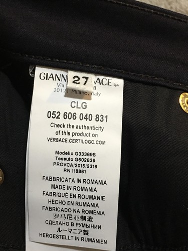 Women's Versace Collection Dark Blue Skinny Jeans Trousers Size 27W 33.5L - Picture 8 of 9