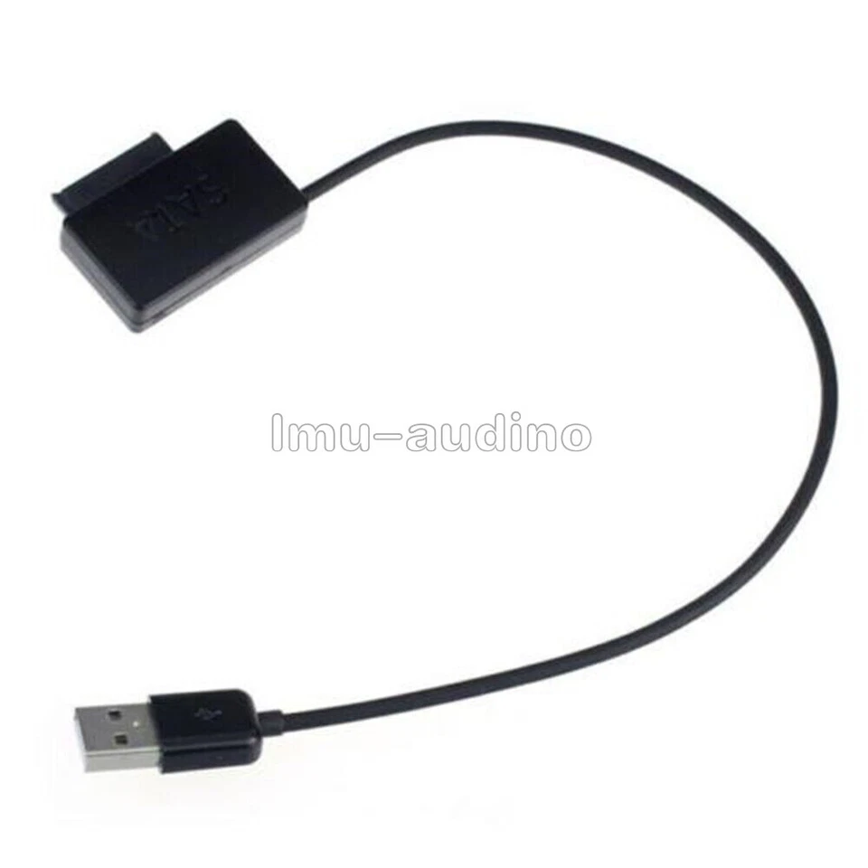 USB 2.0to 7+6 13Pin Slimline SATA Laptop CD/DVD Rom Optical Adapter Cable - Bild 3 von 4