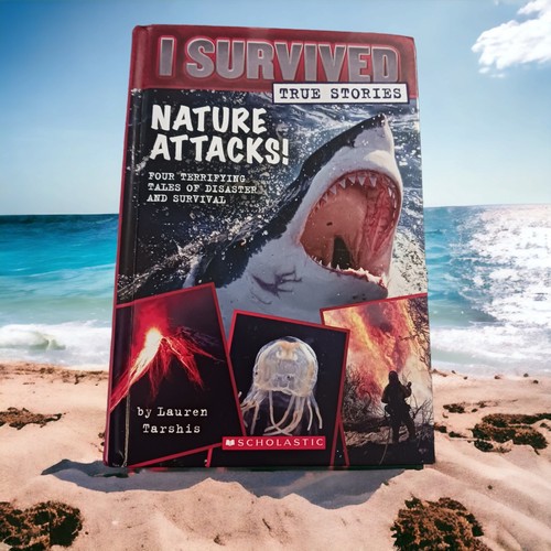 I Survived Nature Attacks! Lauren Tarshis Hardcover Kids Book Sharks Homeschool  - Picture 1 of 5
