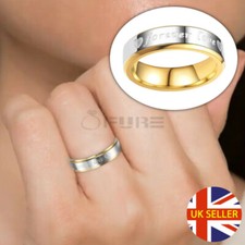 Simple Casual Eternity Engagement Engraved Promise Ring Women Size 12 (22mm) Z