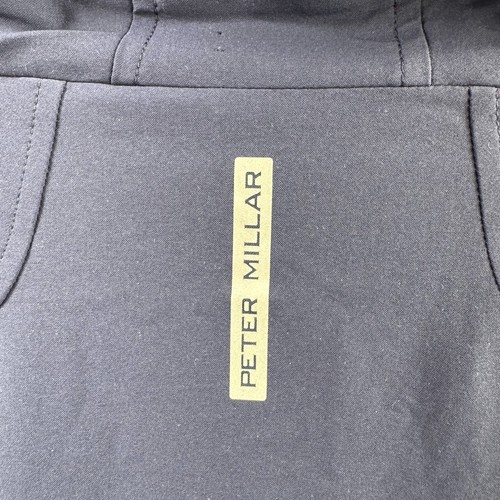 Peter Millar Jacket Mens Large Navy Blue Approach Insulated Half Snap Hoodie - Picture 15 of 20