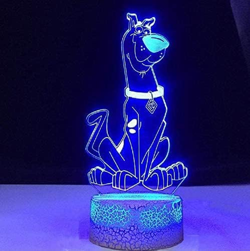 Figure Cute Cartoon Dog Baby Nightlight, Acrylic 3D Lamp LED Night Light Remote - Picture 6 of 12