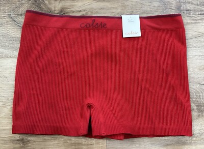 Colsie Underwear Size Large L Boyshort Ribbed Panties New Red