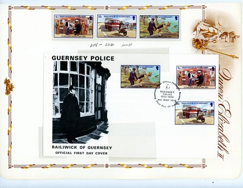 Guernsey Scott # 204 -206, 207, 208,209-212, 213-217 With 4 FDC Covers -Beautiul