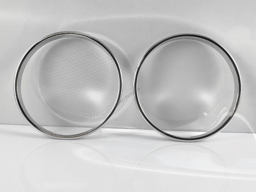 For Vauxhall Opel Zafira 99-05 Polished aluminum rings for door tweeter speakers - Picture 3 of 5