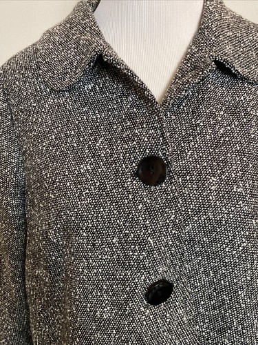 Elementz Women's Short Tweed Jacket Black/White Large - Picture 2 of 5
