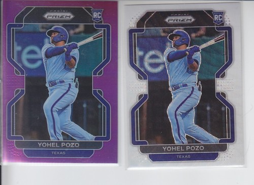 (2) 2022 Prizm YOHEL POZO RC Purple + White Wave Rangers #220